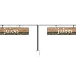 Natural Collection's outrigger legs of the T-bracket are removable for alt mounting style. Aisle outriggers not included.