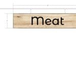 Modern Collection's 4" tall by 19 " wide aisle outrigger on l-bracket to be mounted on spine of aisle shelves or gondolas.