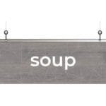 Modern Collection's single sided dept with the top half-inch of the sign is covered with a metal-finish vinyl & finished back