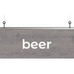 Modern Collection's single sided dept with the top half-inch of the sign is covered with a metal-finish vinyl & finished back