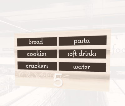 Aisle Marker Inserts (Natural) - Full Library