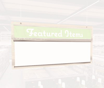 Natural Collection's promotional dry erase board insert to inform customers of sales, promo and specials with the insert.