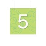 Natural Collection's double sided aisle hanging sign with background and checkstand number printed on 6-millimeter PVC.