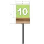 Natural Collection's checkstand cube is made of white acrylic, measures 15.5" tall by 12" wide easily mounts to the pole.