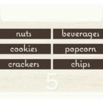 Natural Collection's aisle marker customizable kit of 12 inserts. Text of your chioce is digitally printed on styrene.