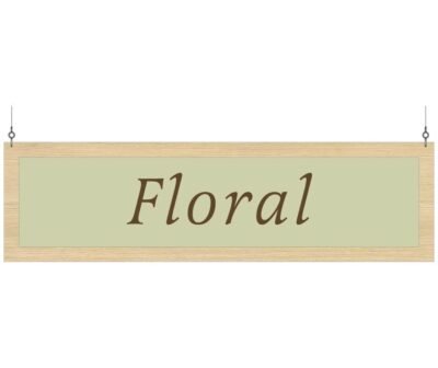 Department Sign, Hanging (Traditional) - Floral