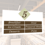 Traditional Collection's aisle marker inserts for the Frozen food deptartment to be used with the Traditional Aisle Marker.