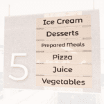 Modern Collection's aisle marker inserts for "Frozen," food dept. There is a kit with 24 aisle markers, aisle marker sold sep