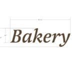 Traditional Collection's wall-mounted dimensional wayfinding Bakery department sign that is 91.25" tall by 28.25" wide.