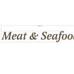 Traditional Collection's wall-mounted with dimensional letters Meat & Seafood department sign that is 28" tall by 198" wide