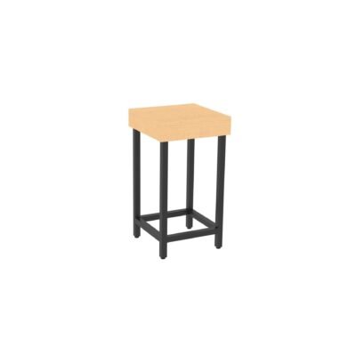 Retail display stand from the Laney Collection by Shop2It Retail. Shown in the blonde maple finish option.