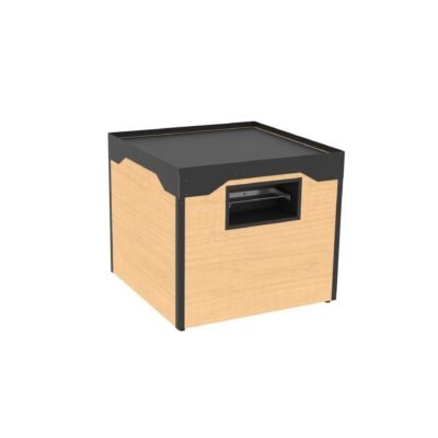 Produce Orchard Bin from Shop2It Retail's Cooper Collection measuring 35.5"x32"x35.5". Shown in Blonde Maple finish option.