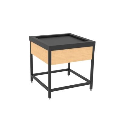 Produce orchard Bin with an open base measuring 36"x36"x36". Part of the Laney Collection by Shop2It Retail. Shown in the Blonde Maple finish option.