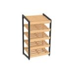 Bakery bread rack with 5 Shelves from Shop2It Retail's Cooper Collection. Shown here in the blonde maple finish option.