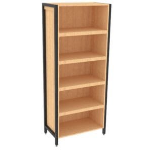 Beer and Wine High Wall Shelf from Shop2It Retail's Laney Collection. Shown here in the blonde maple finish option.