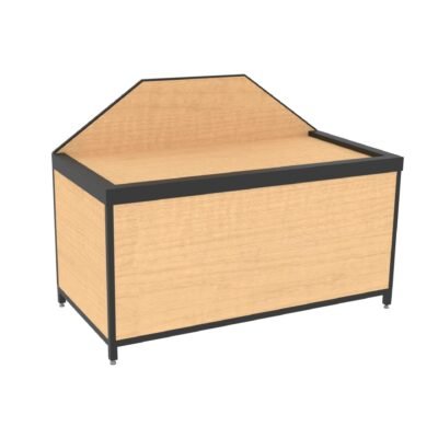 Produce End Cap Display from Shop2It Retail's Cooper Collection. Shown in Blonde Maple Finish Option.