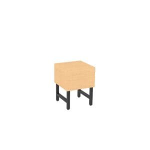 Small retail display stand from Shop2It Retail's Cooper Collection. Shown in the blonde maple finish option.