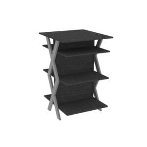 Compact wine walkaround from Shop2It Retail's Xander Collection. Shown here in the Gray Maple finish option.