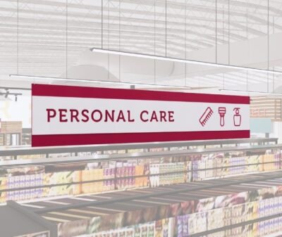 Personal Care Department Sign from the Iconic Collection's Cheerful color option.