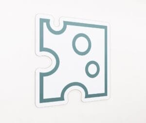 Dairy Department Graphic Panel Department Sign is a slice of cheese icon.