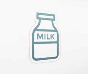 Department Graphic Panel of a milk bottle icon for dairy department wayfinding.