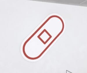 Adhesive strip icon graphic panel from the Iconic Collection's cheerful color selection.