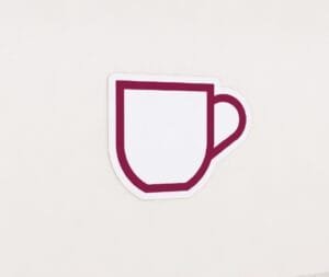 A tea cup icon graphic panel for your beverage department wayfinding.