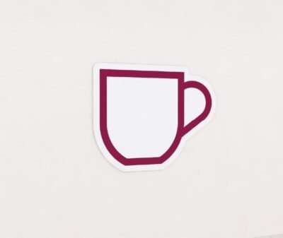 A tea cup icon graphic panel for your beverage department wayfinding.