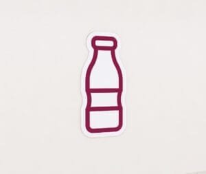 Department graphic panel for beverage department sign is a single beverage bottle icon.