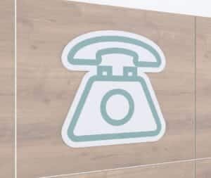 A Customer Service Department Graphic Panel Department Sign is a phone icon from the iconic collection.