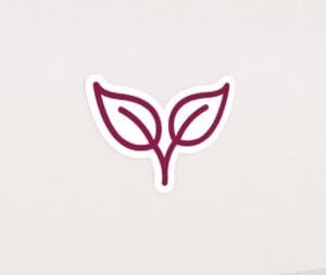 Floral Department Graphic Panel Department Sign shows an icon that is a sprig of floral foliage.