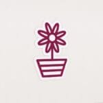 Floral Department Graphic Panel Department Sign of a potted flower icon.