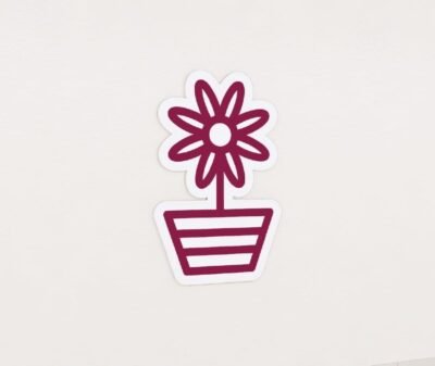 Floral Department Graphic Panel Department Sign of a potted flower icon.