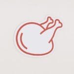 Chicken Icon Graphic Panel Department Sign from the Iconic Collection's Cheerful color option.