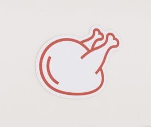 Chicken Icon Graphic Panel Department Sign from the Iconic Collection's Cheerful color option.
