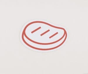 Department Graphic Panel of a cut of beef for meat & seafood department wayfinding.