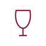 There are small and large options available. The department sign is 23.5" tall.