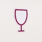 Wine glass icon Graphic Panel for alcohol department wayfinding from the Iconic Collections Cheerful color option