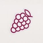 Graphic panel of a bundle of grapes from the iconic collection.