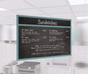 Menu Board Chalkboard from the Iconic Collection in the cheerful color selection.