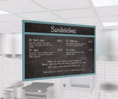 Menu Board Chalkboard from the Iconic Collection in the cheerful color selection.