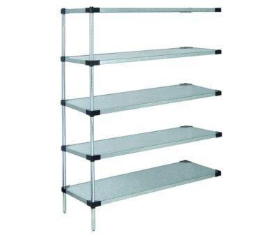 Quantum 72"W x 14"D x 74"H Galvanized 5 -Tier Solid Shelving Add-On Kit