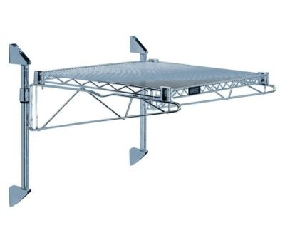 Quantum Gray Cantilever Single Shelf Post Wall Mount (1) 30"W x 21"D shelf