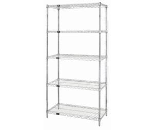 Stainless Steel Wire Shelving start kit.