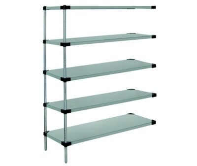 Quantum 60"W x 18"D x 86"H Galvanized 4 -Tier Solid Shelving Add-On Kit