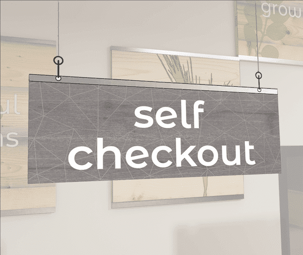 checkout signs